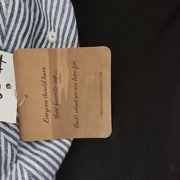 Blue and white striped cap.  Brand new - Picture 5 of 5